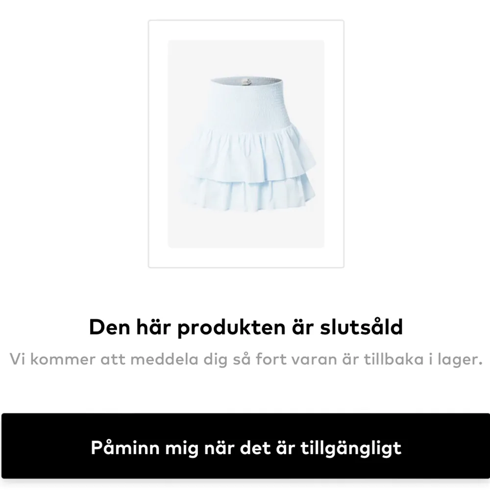 Säljer en superfin volang kjol som är köpt från about you men är märket Pimkie. Den har inte kommit till användning då jag redan har en pastellblå kjol. Slutsåld på hemsidan, prislapparna finns kvar. Kjolar.