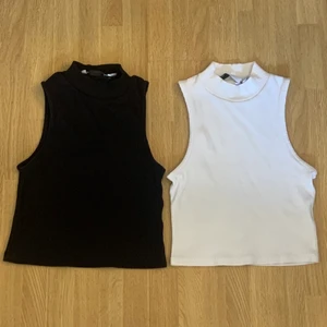 Linnen  - Två st super fina linnen i ett ett ribbat material, en svart och en vit. Båda i storlek M, men sitter som en XS-S. 