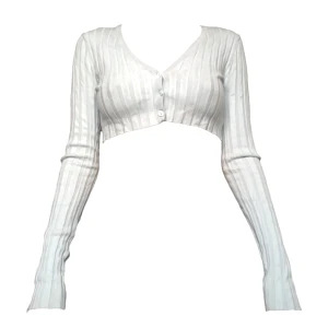 Kroppad långärmad tröja  - Pastellblå kroppad tröja från monki i bra skick. ❗️tryck gärna på köp nu knappen❗️