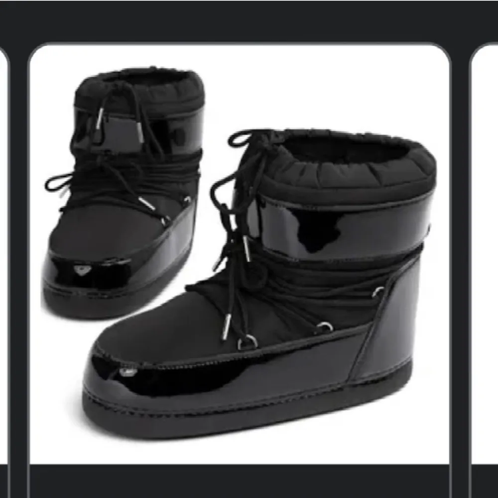 Jätte fin skor som är identiska med moonboots. Använda c.a 2 gånger❣️. Skor.