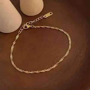 18k guldplätering rostfri bracelet