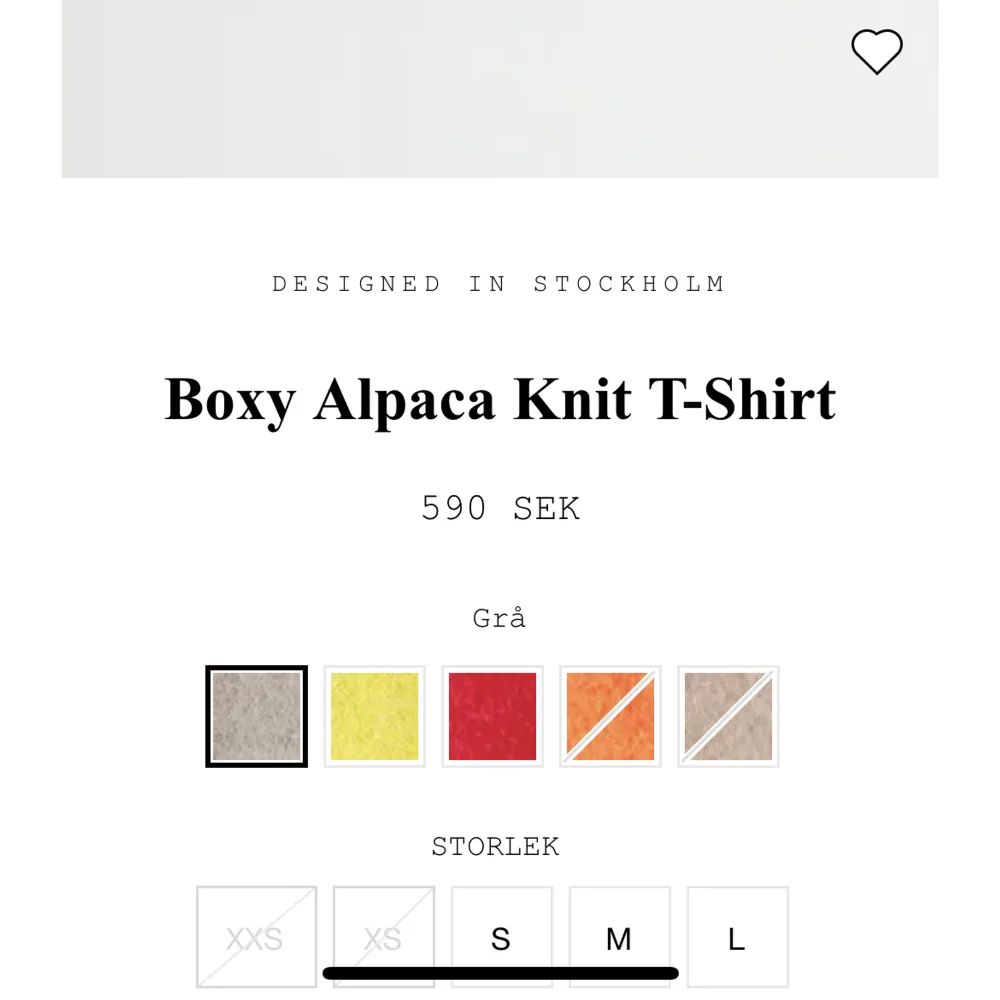 Alpacka Knit T-shirt från &other stories i storlek S. Finns ej kvar i denna färg online. Aldrig använd. 🤍. Stickat.