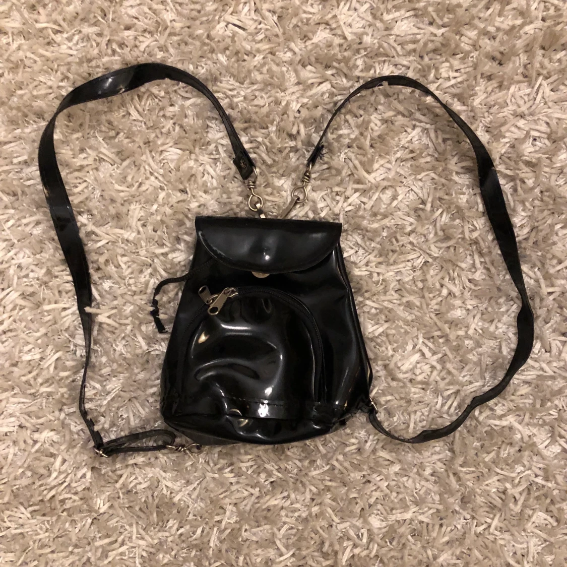 Mini läder ryggsäck 