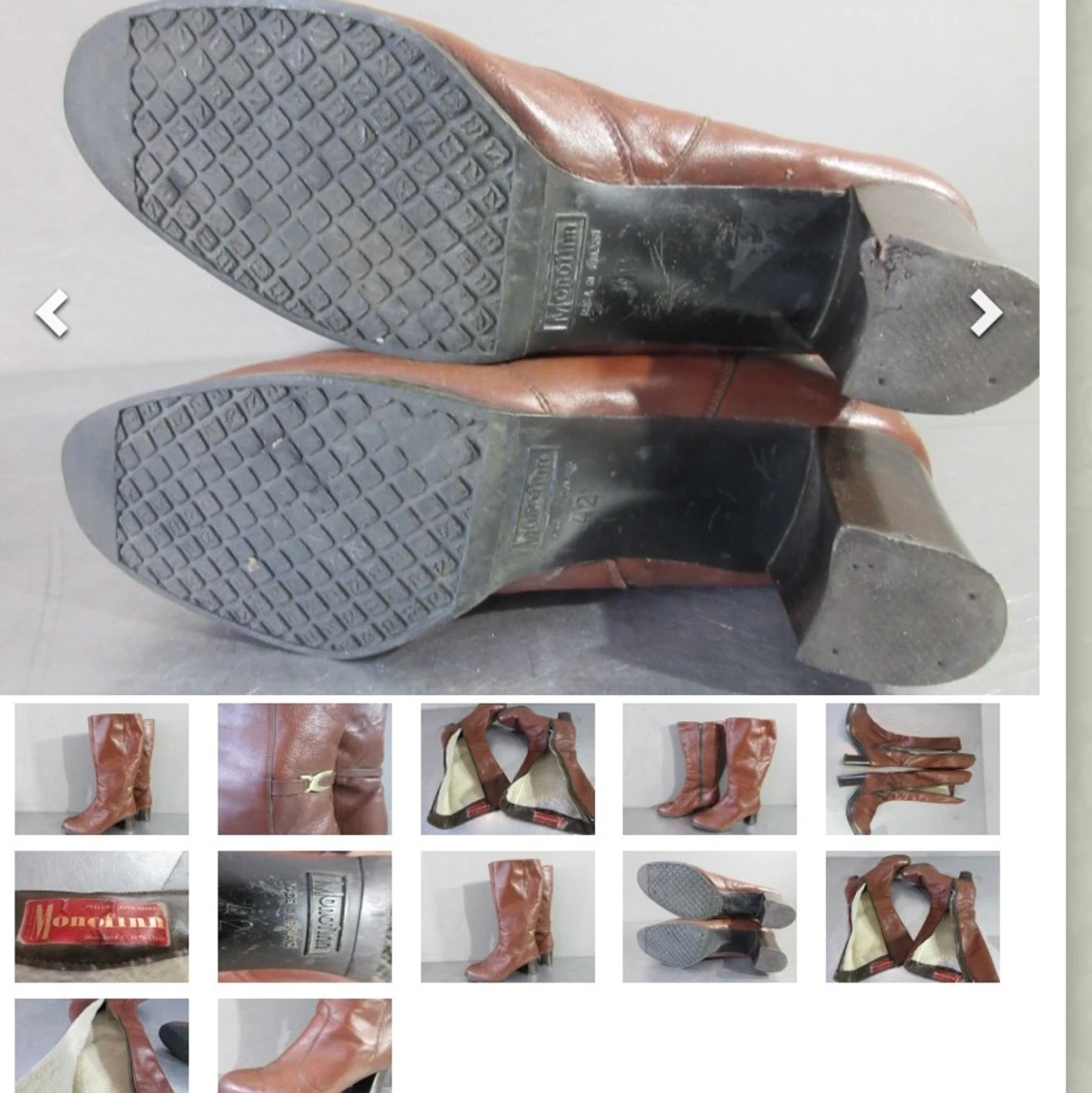 Läderstövlar Monofinn, Stl. 42 - 90