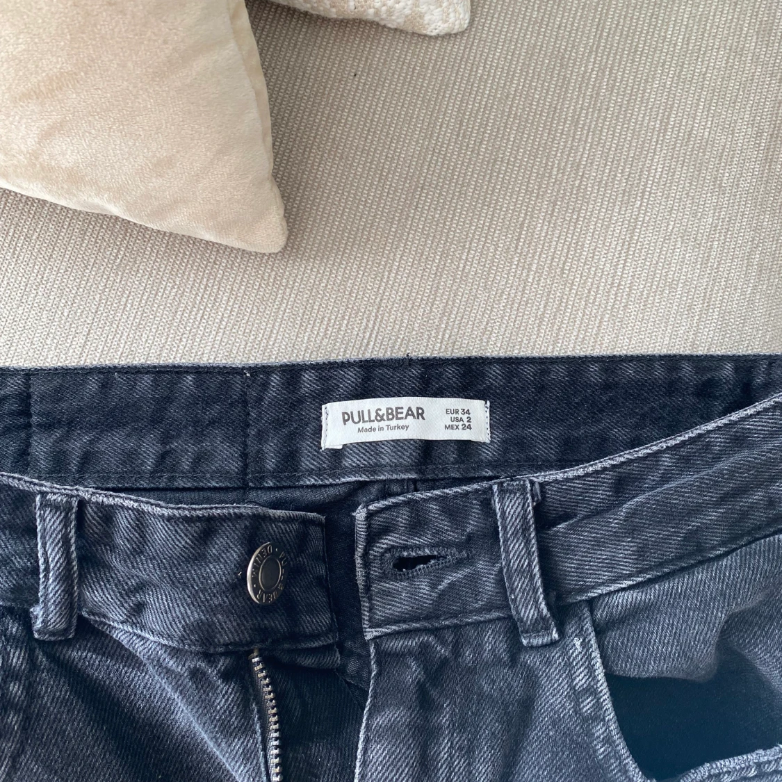 Raka jeans med slits - 91