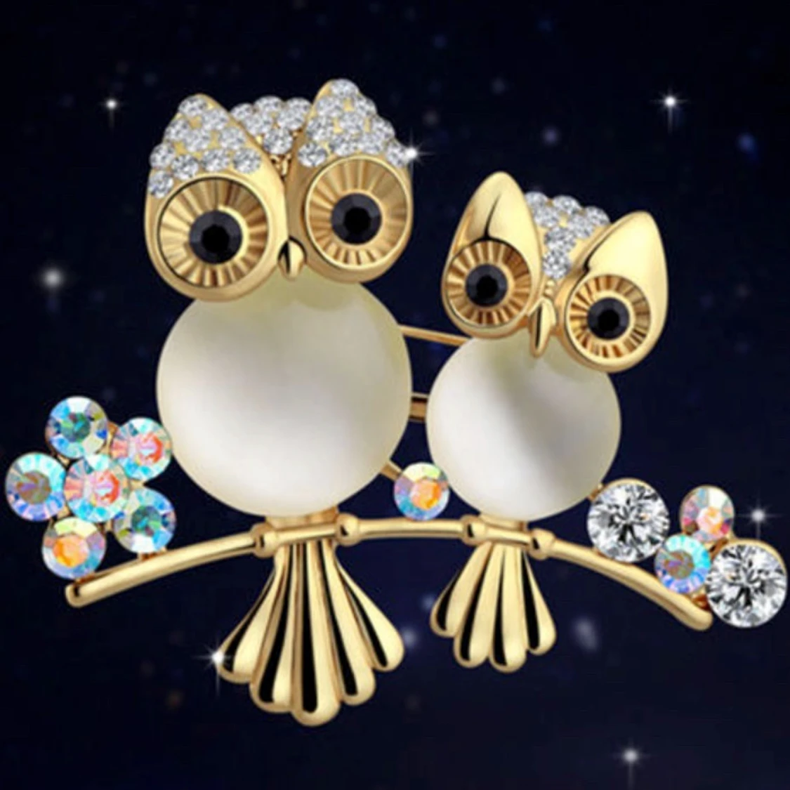 Vackra Strass Brosch  - 91