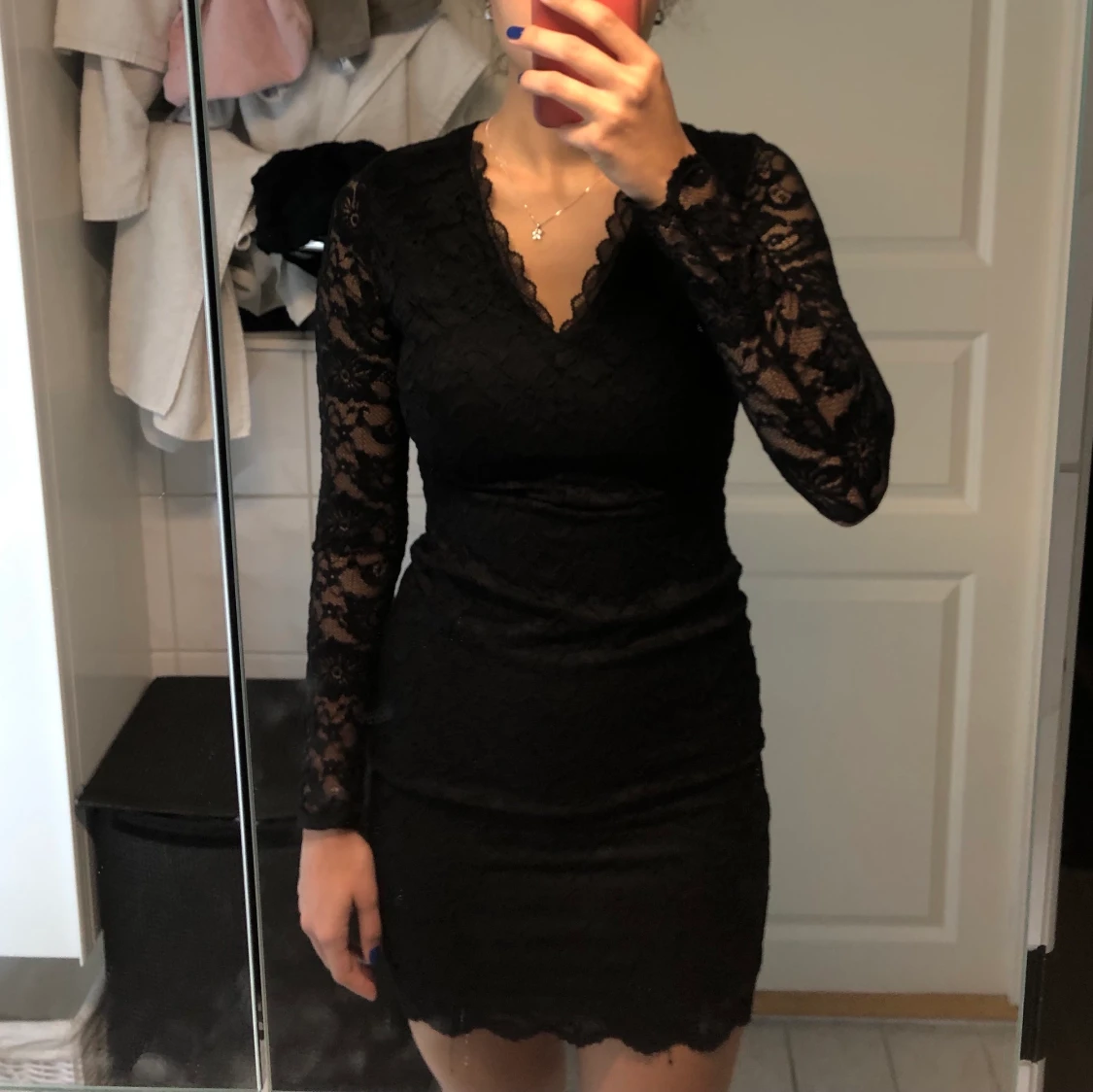 Svart spets klänning 