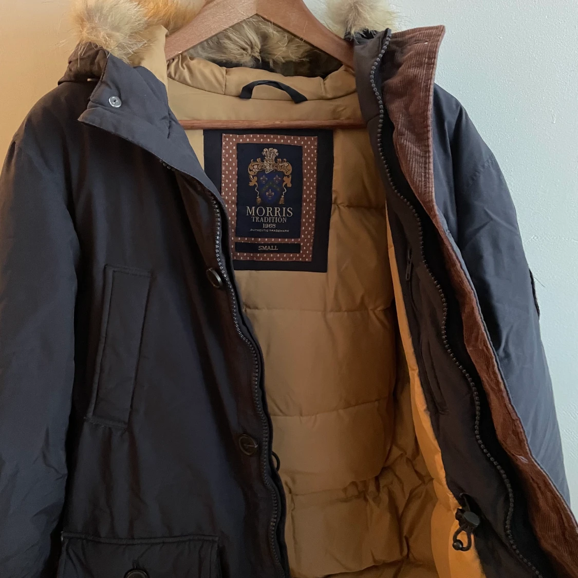 Mörkblå Morris dunjacka strl S  - 91