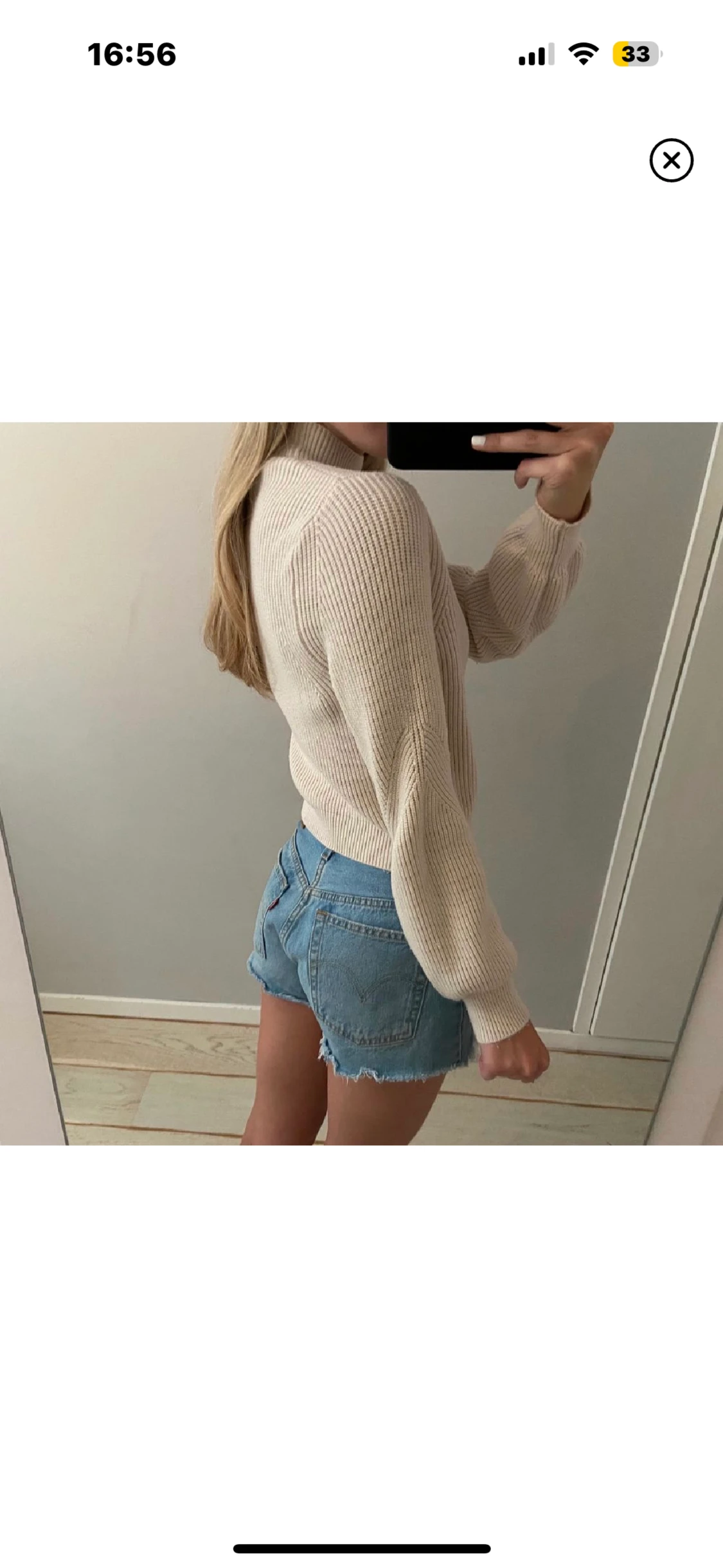 Krämvit tröja - 90