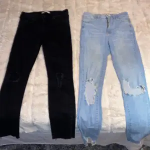 Säljer två par jeans från Gina tricot med hål. Storlek 38