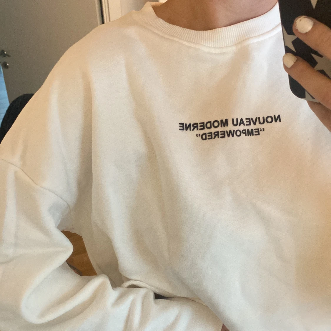 Sweatshirt med tryck