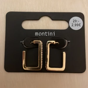 Montini örhängen - Inköpta för 30kr som present men blev fel och därför säljs dessa oöppnade örhängen för 15kr