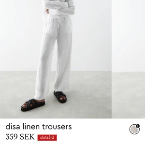 Linnebyxor!! - Säljer dessa linnebyxor från Gina Tricot. Använda 3-7 gånger, orginalpris ligger på 359kr. De är i storlek 40 men passar på mig som oftast har 36+ de är i jättebra längd för mig som är 173 cm.