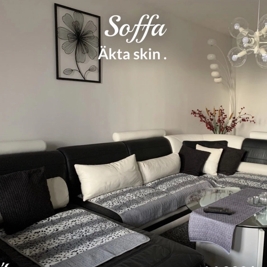 Soffa i äkta skin