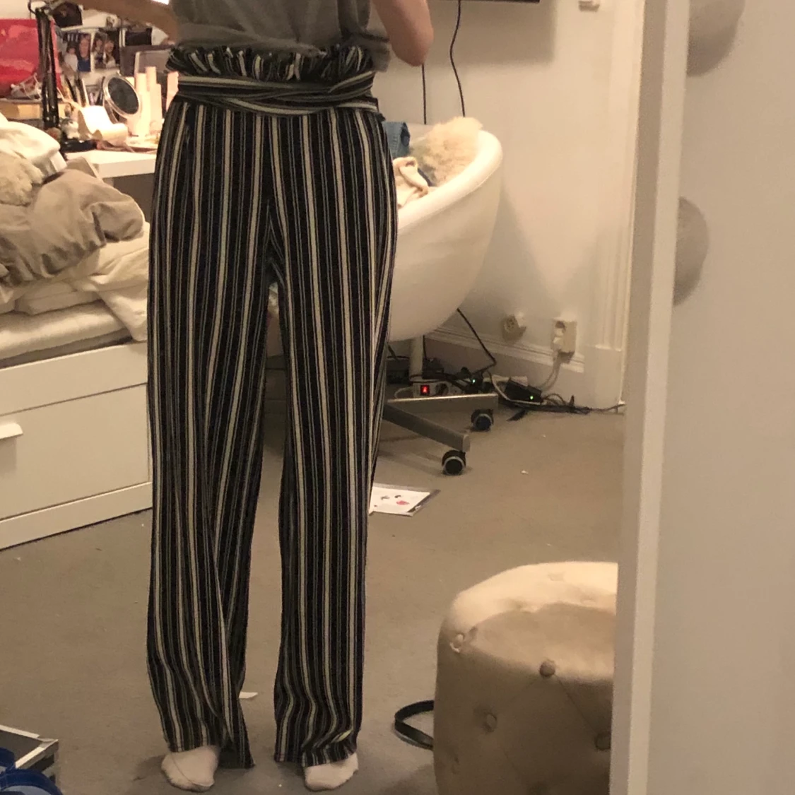 Svarta randiga byxor - 91