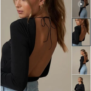 Tröja med öppen rygg #HannaSchönberg - Tröja från Hanna Schönbergs kollektion på NA-KD. Aldrig använd. Storlek S med öppen rygg. Jätte fin till både vardags och fest💞