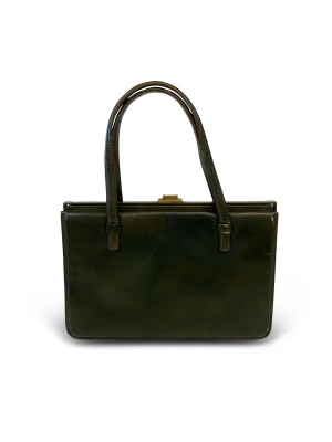 50's Smooth Leather Handbag - 50's Smooth Leather Handbag  -Forest Green Smooth Leather -Excellent Condition -One Size  Measurements -Width: 26cm -Depth: 15cm -Height: 16cm