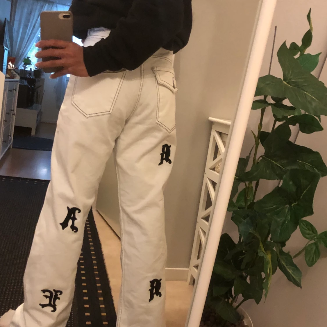 ”Logo white jeans” - 90