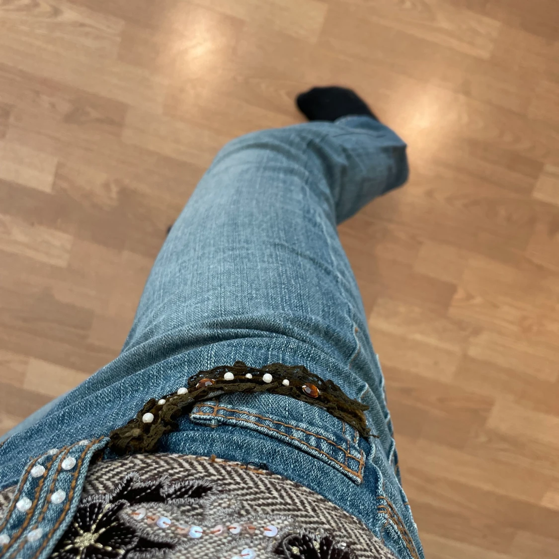 lågmidjade jeans - 91