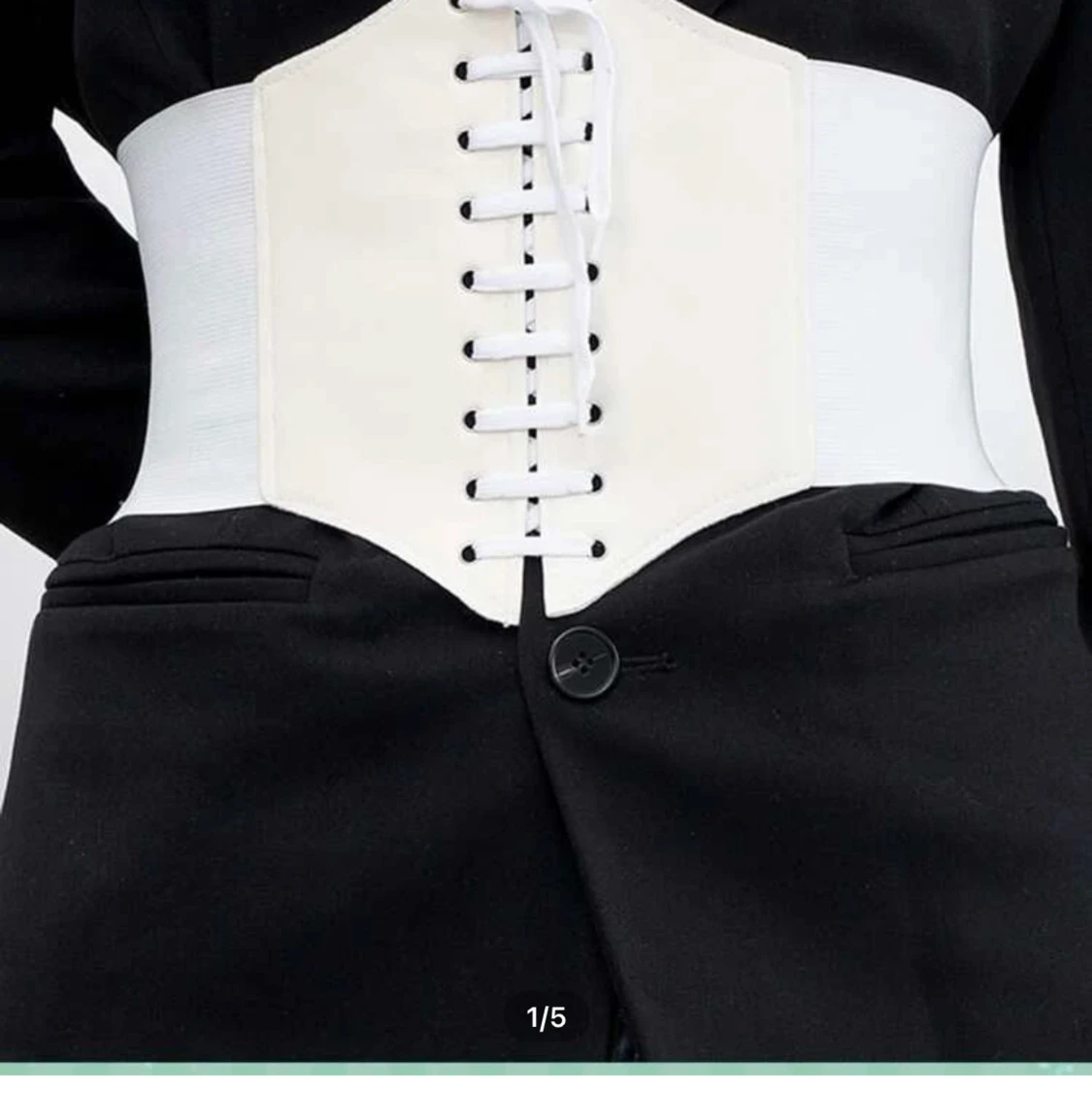 Brun och vit korsett  - 90