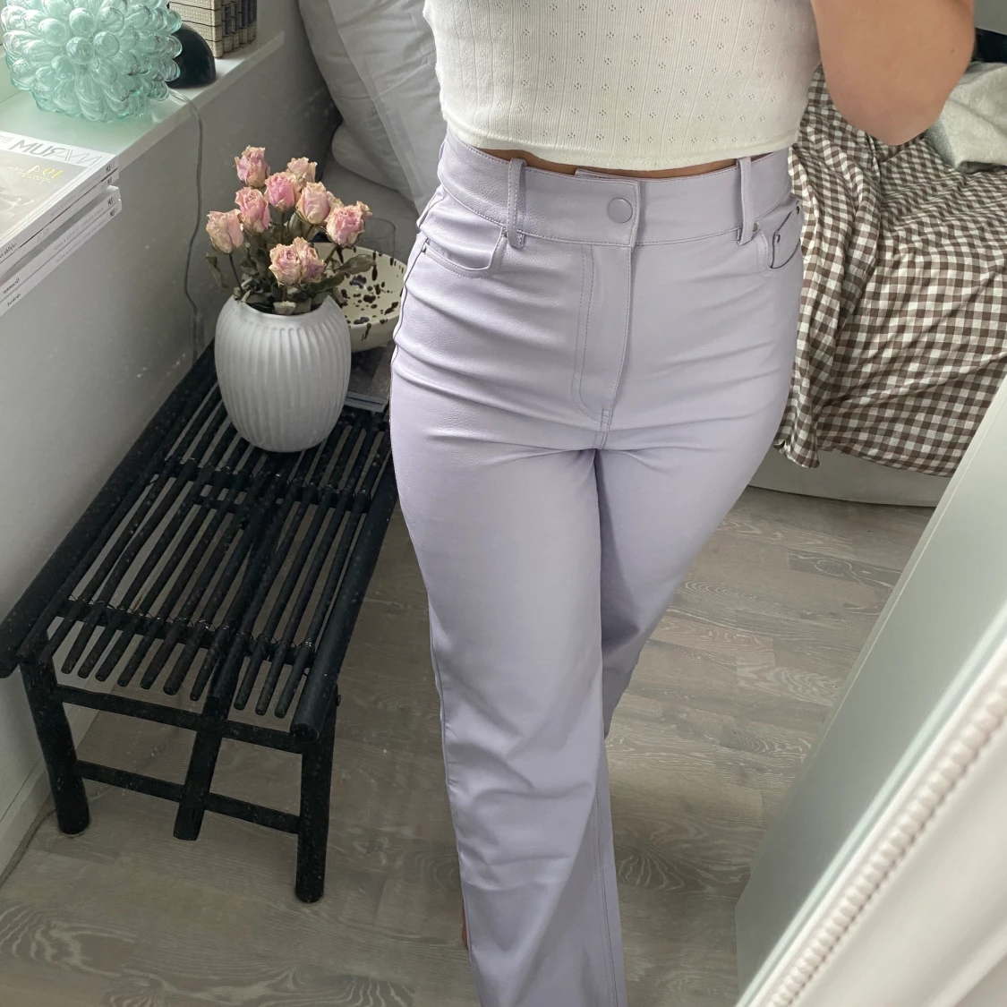 Zara fakeskinn byxor