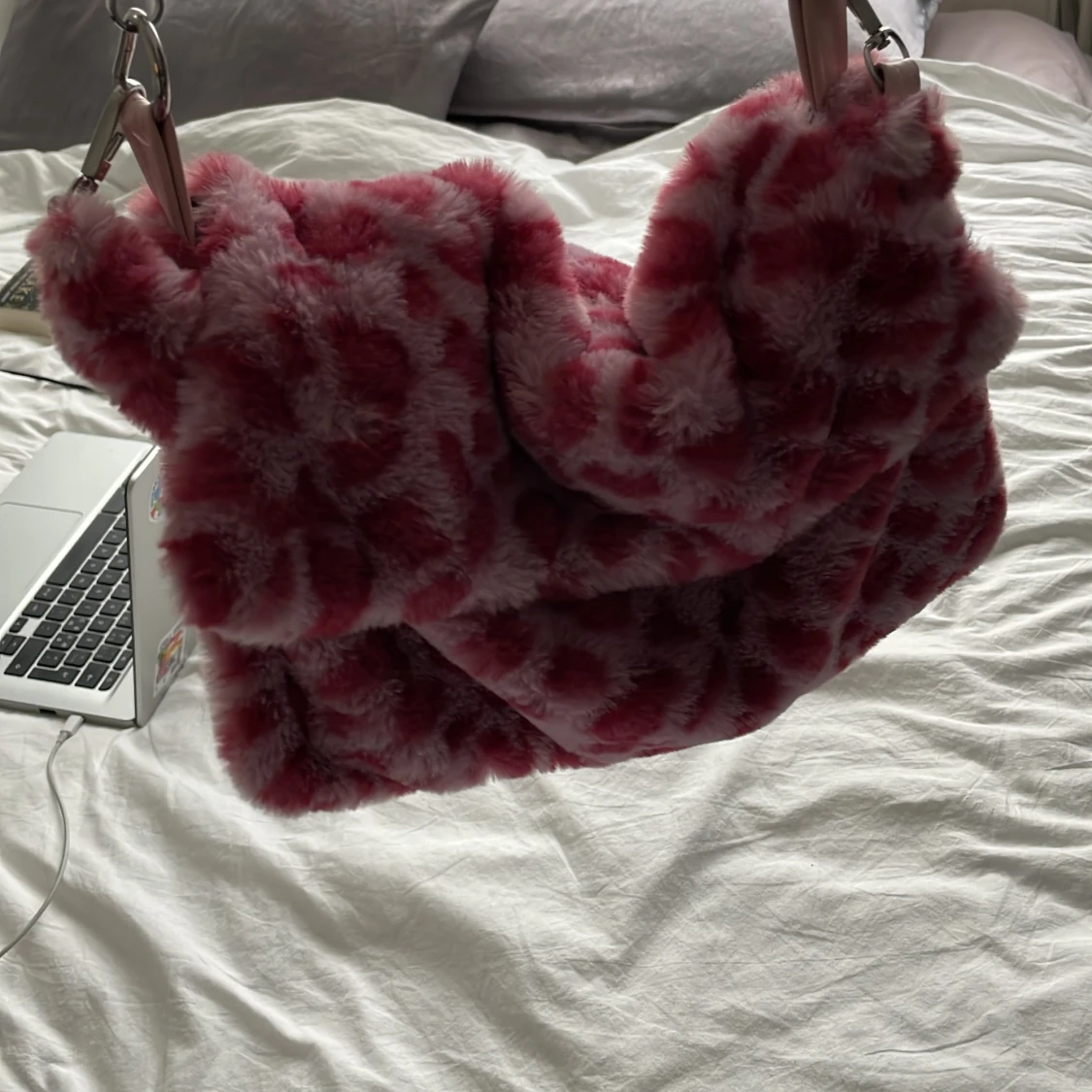 Rosa leopard väska - 90