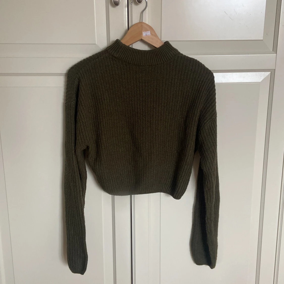 Stickad grön tröja - 90