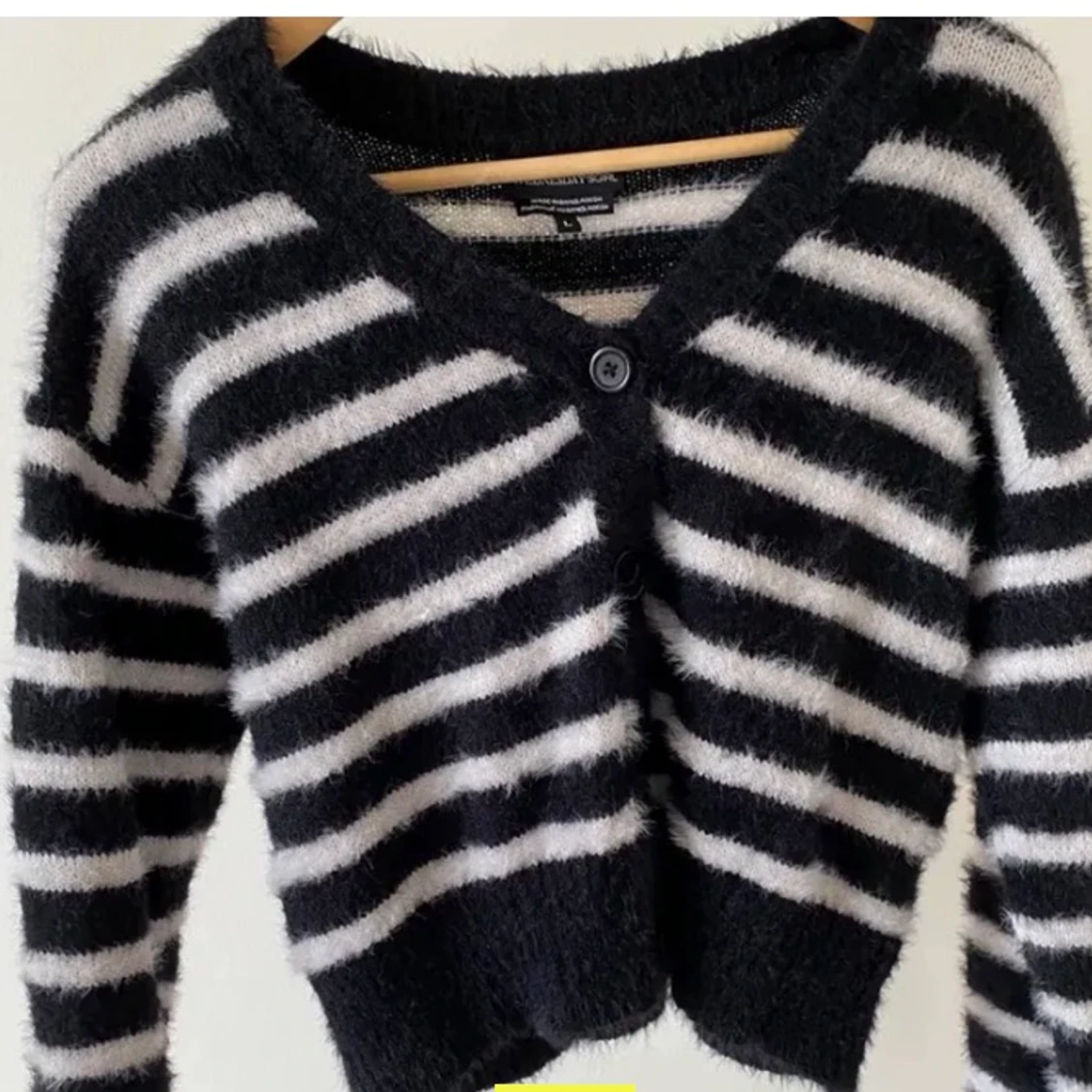 Stickad randig kofta 