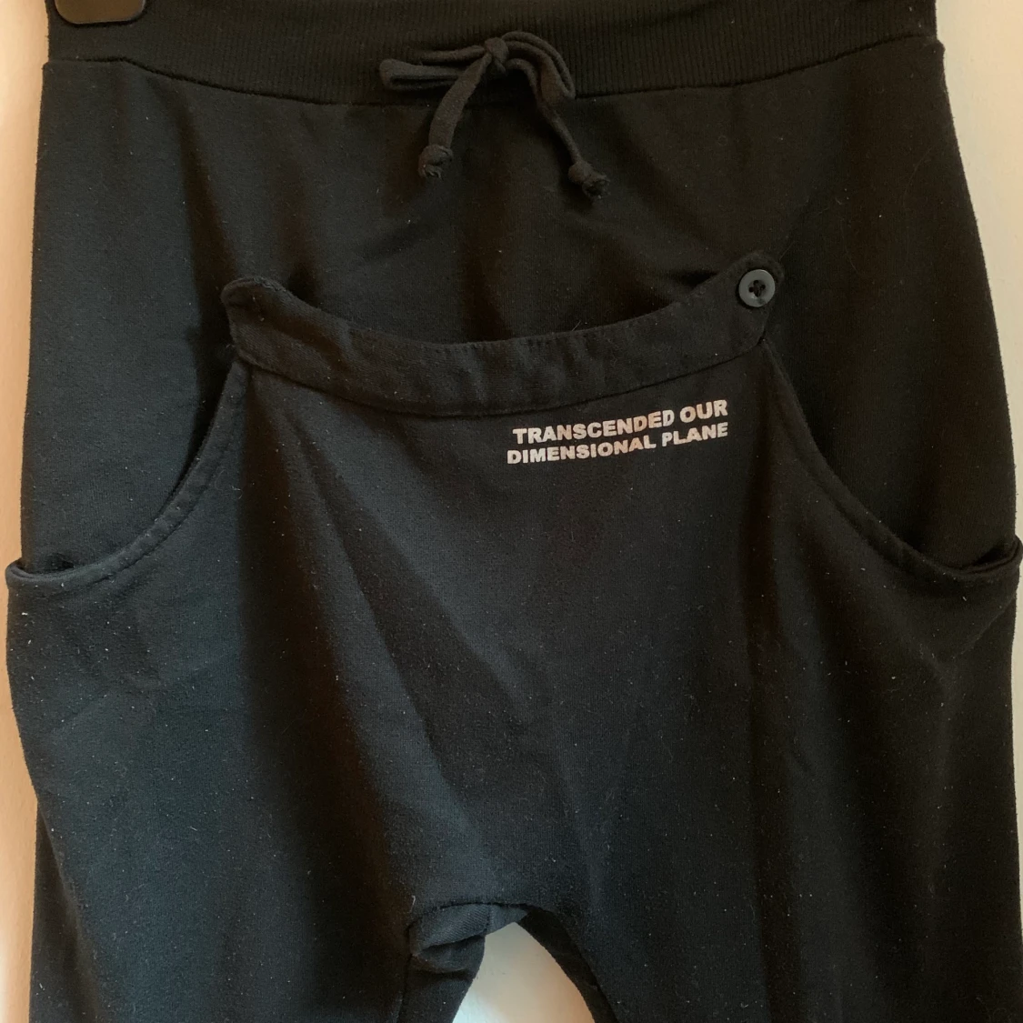 Black Harem Sweatpants with Pouch - 91