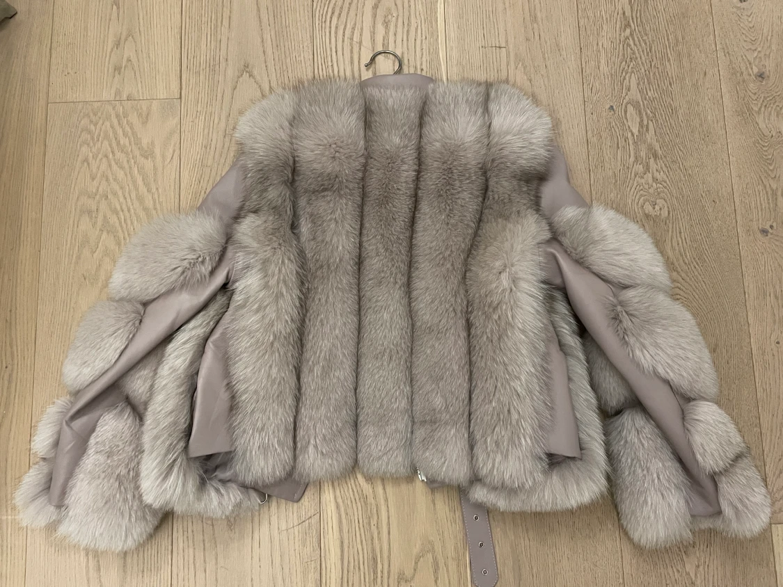 Leather/fur jacka  - 90