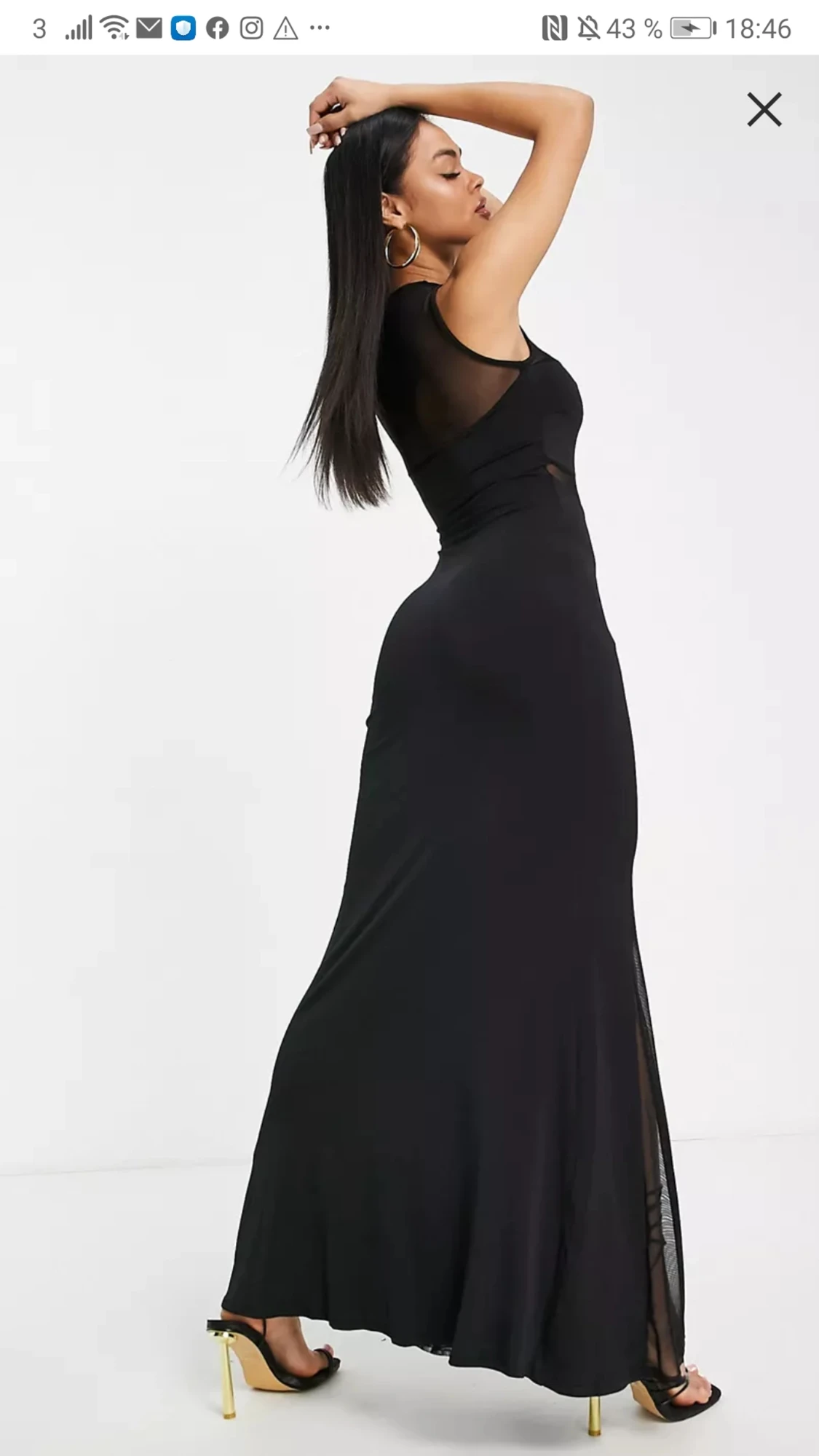 Nelly, Maxiklänning, First Distraction-The Label, svart, black, size S - 90