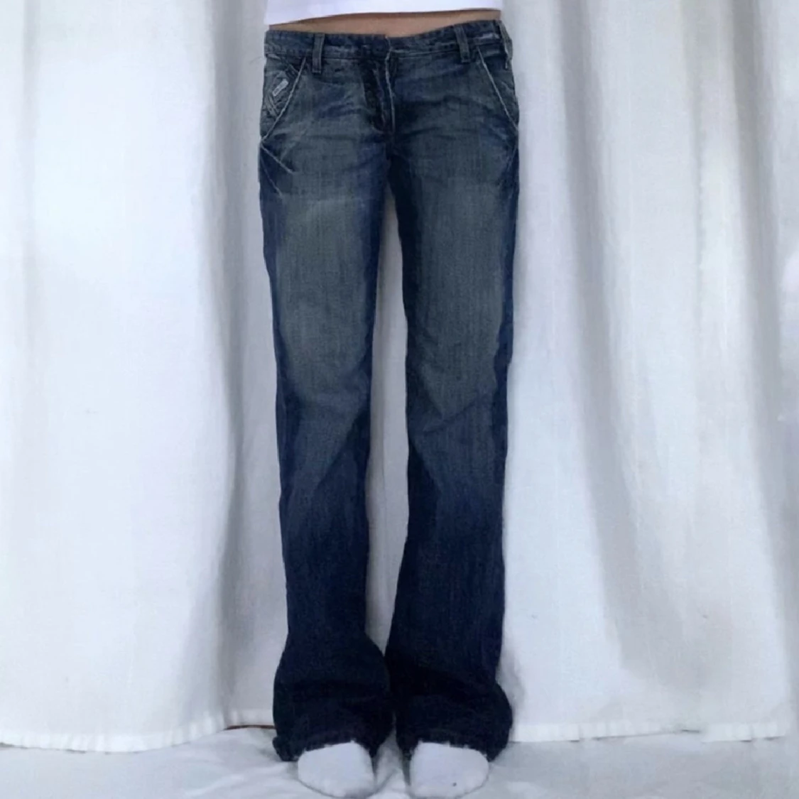 Lågmidjade raka jeans