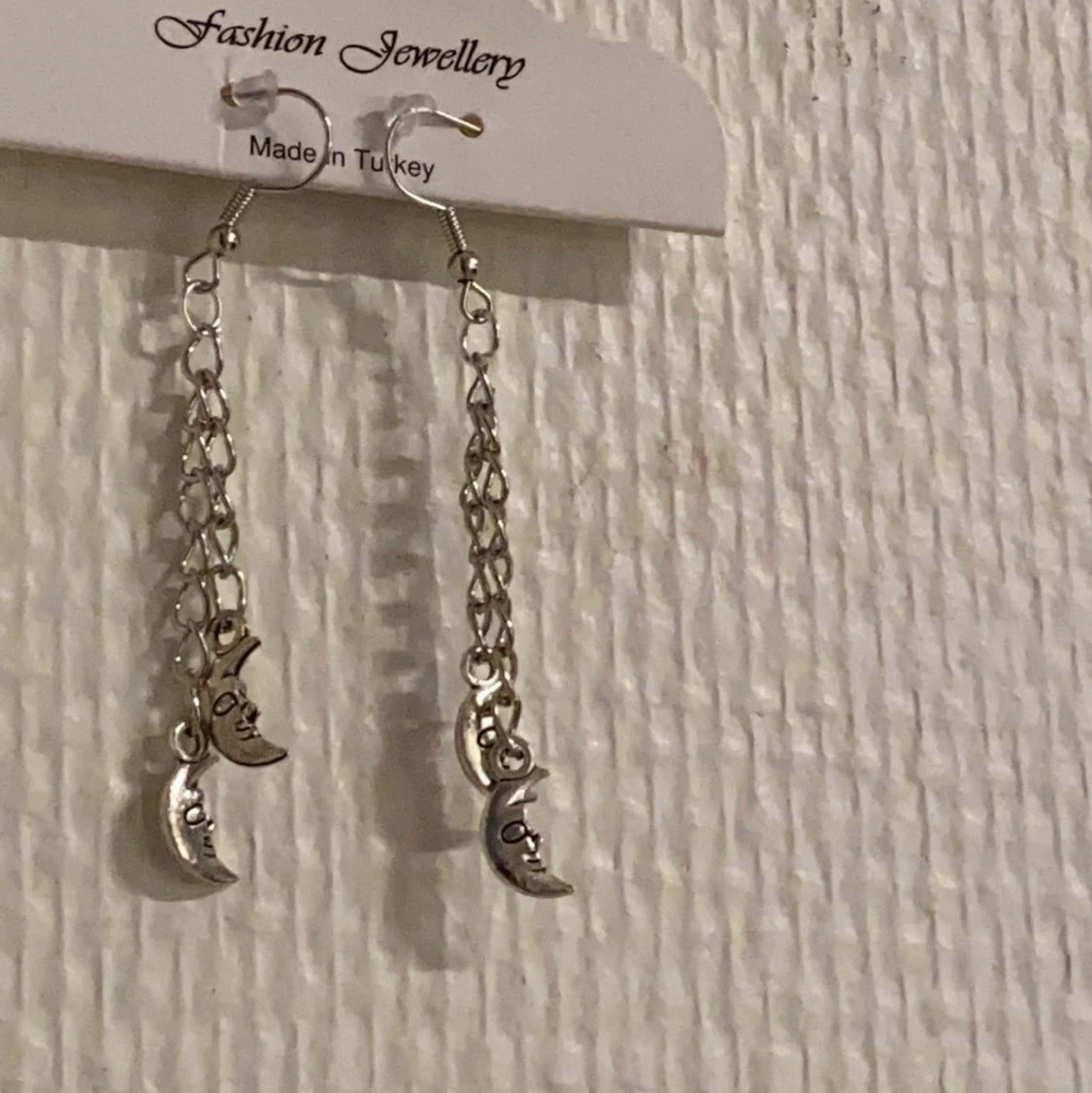 Silver chain mån örhängen ⛓🌙