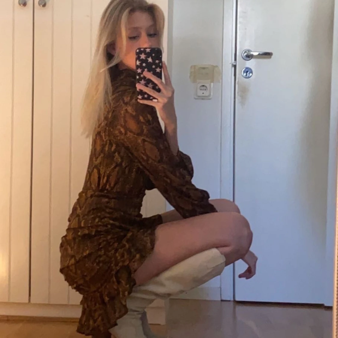 Mönstrad klänning  - 90