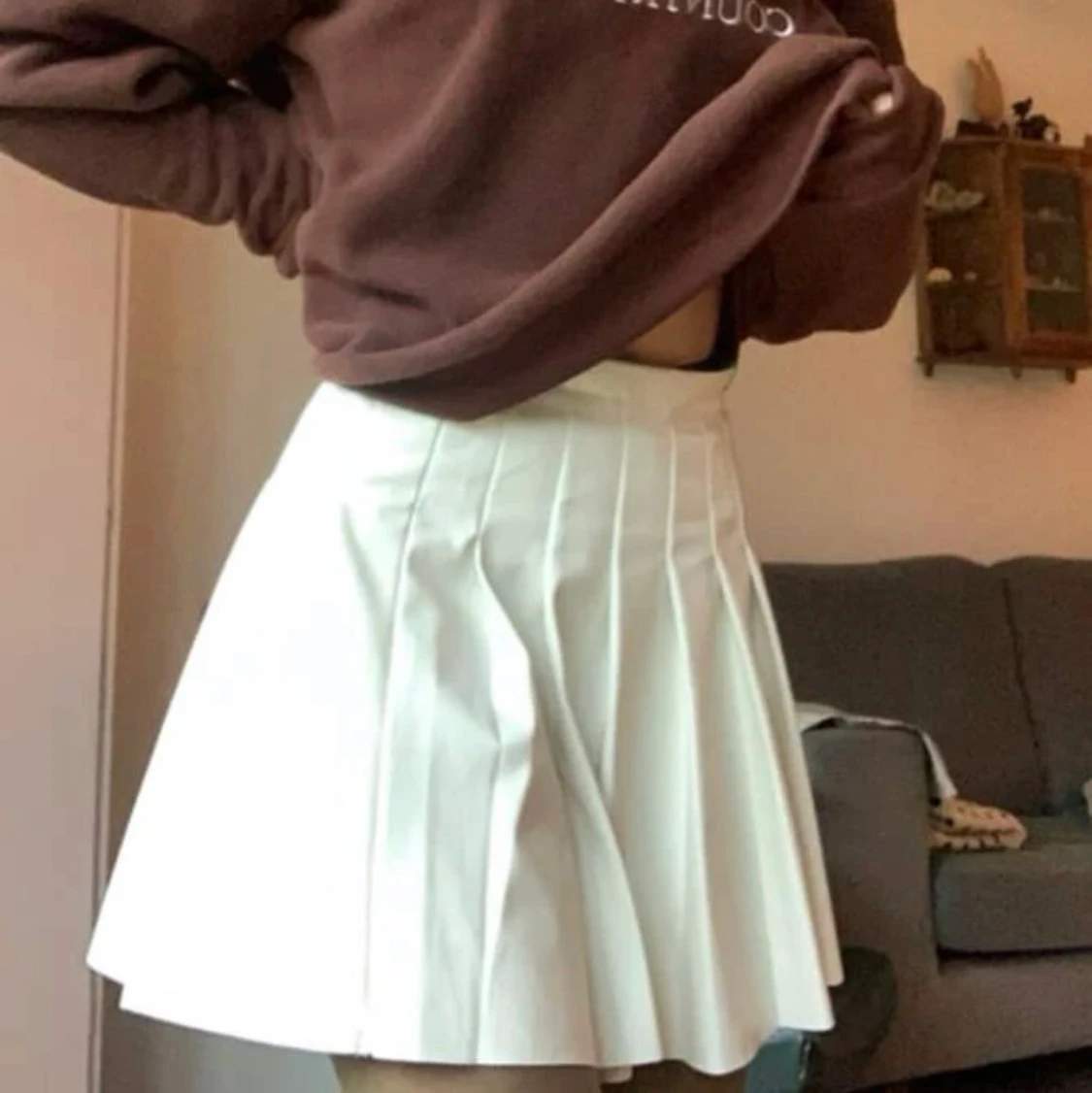 Vit tennis kjol  - 90