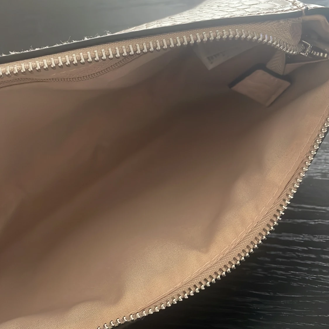 Beige krokodil handväska HELT NY  - 90