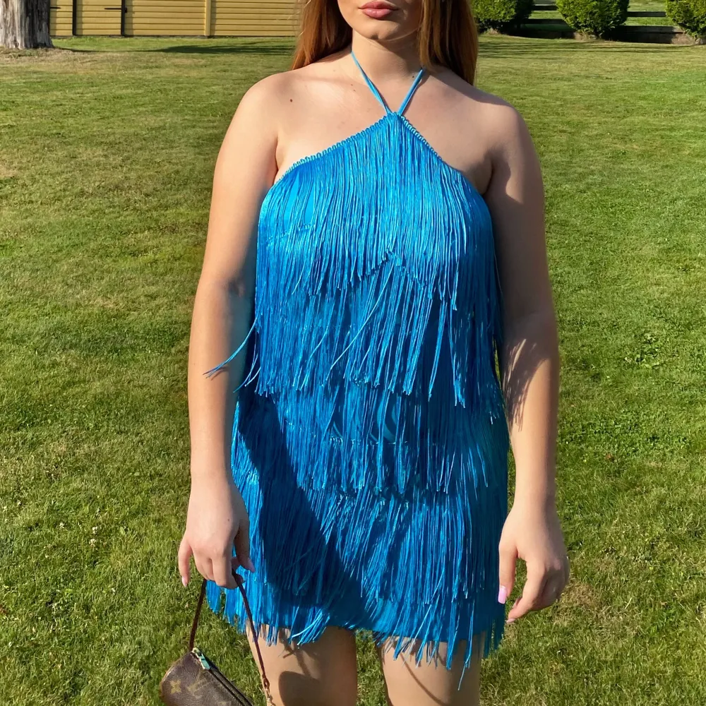 Dress with fringe  Worn once   From NaKd and it’s Sold out  . Klänningar.