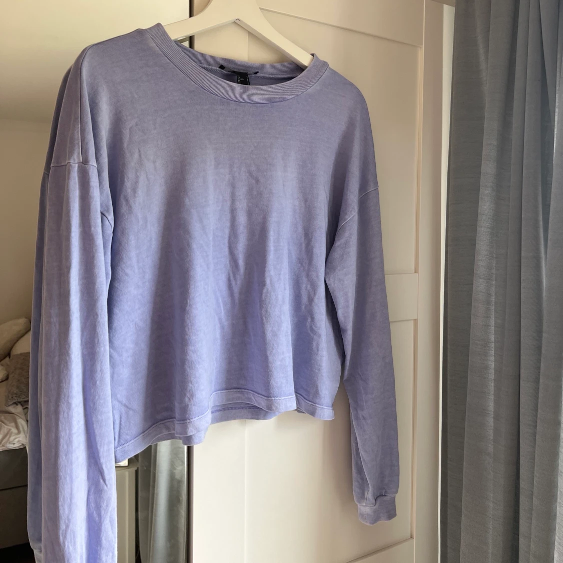 Lila långärmad T-shirt  - 90