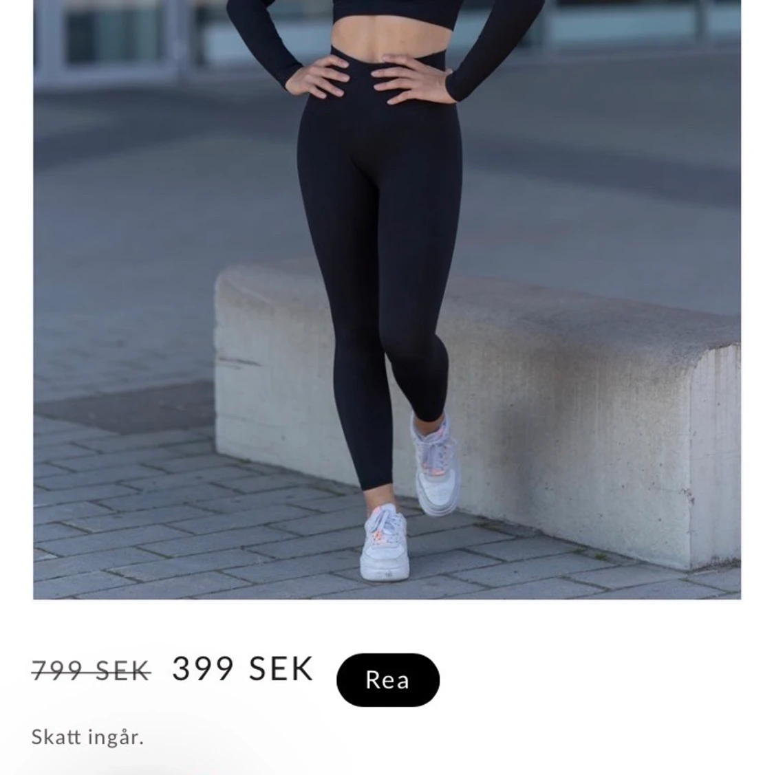 Ribbed tränings tights - 90