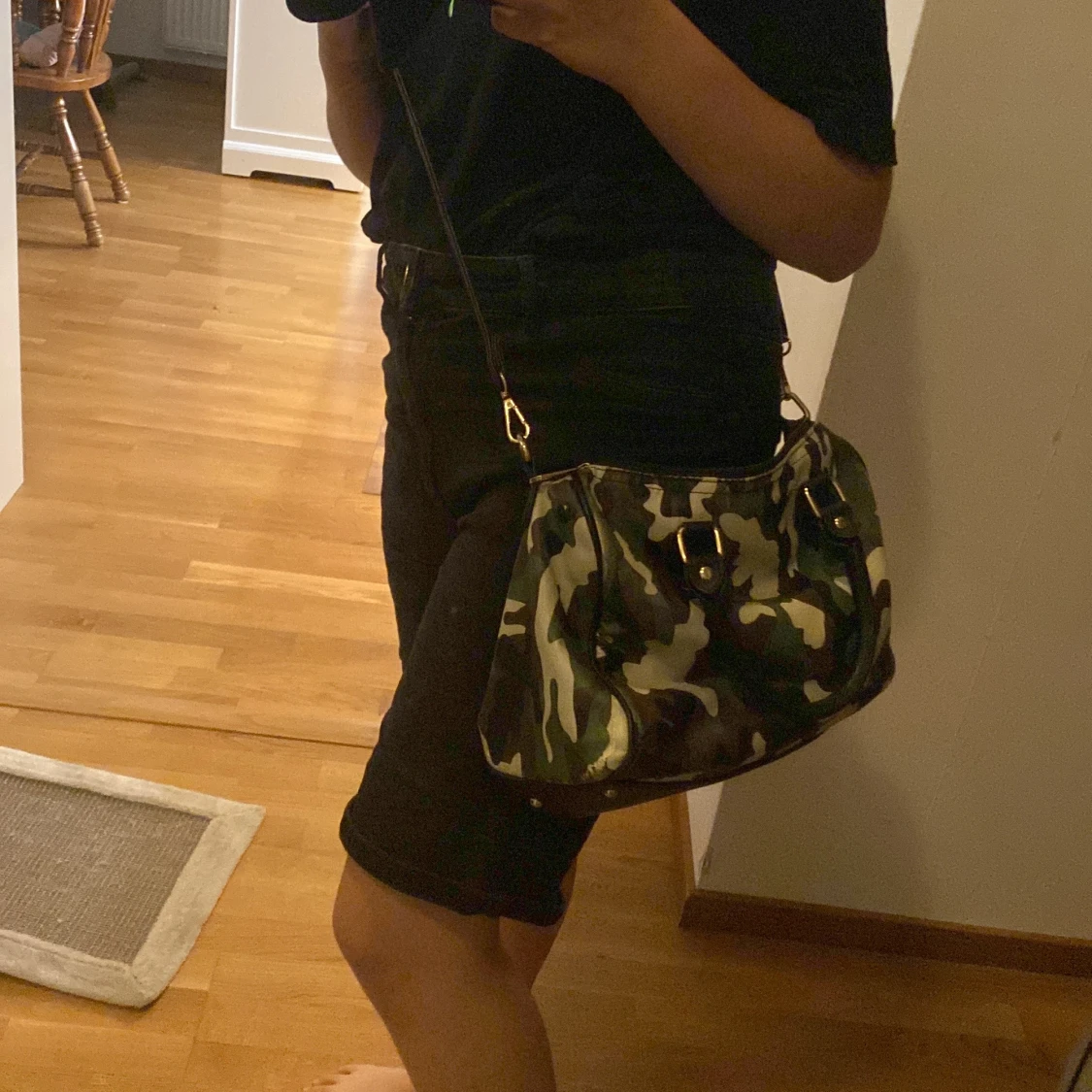 Militär mönster axelväska