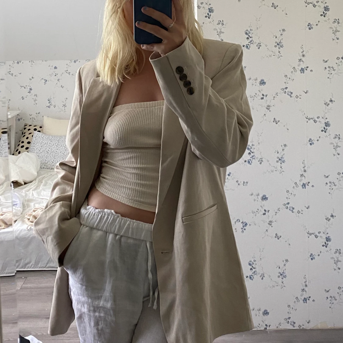 Beige kavaj NA-KD - 91