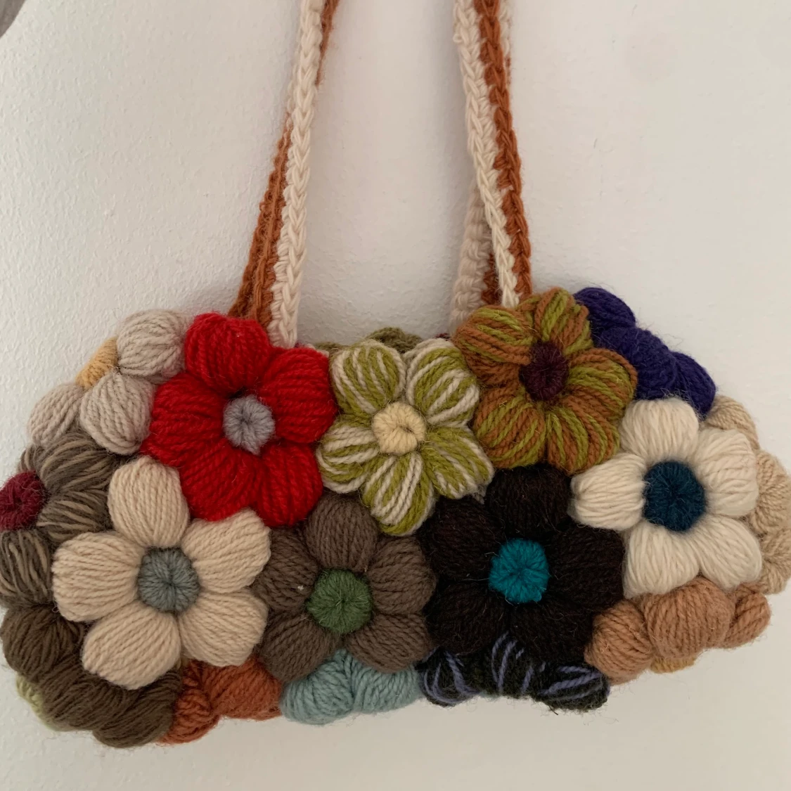 Vintage stickad väska  - 91