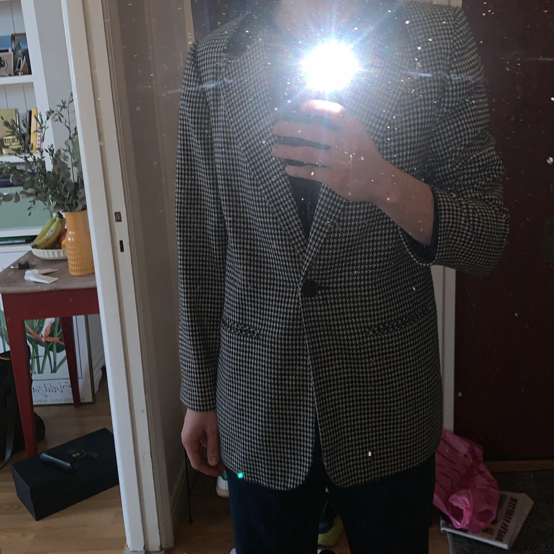 Hundtandsmönstrad kavaj - 91