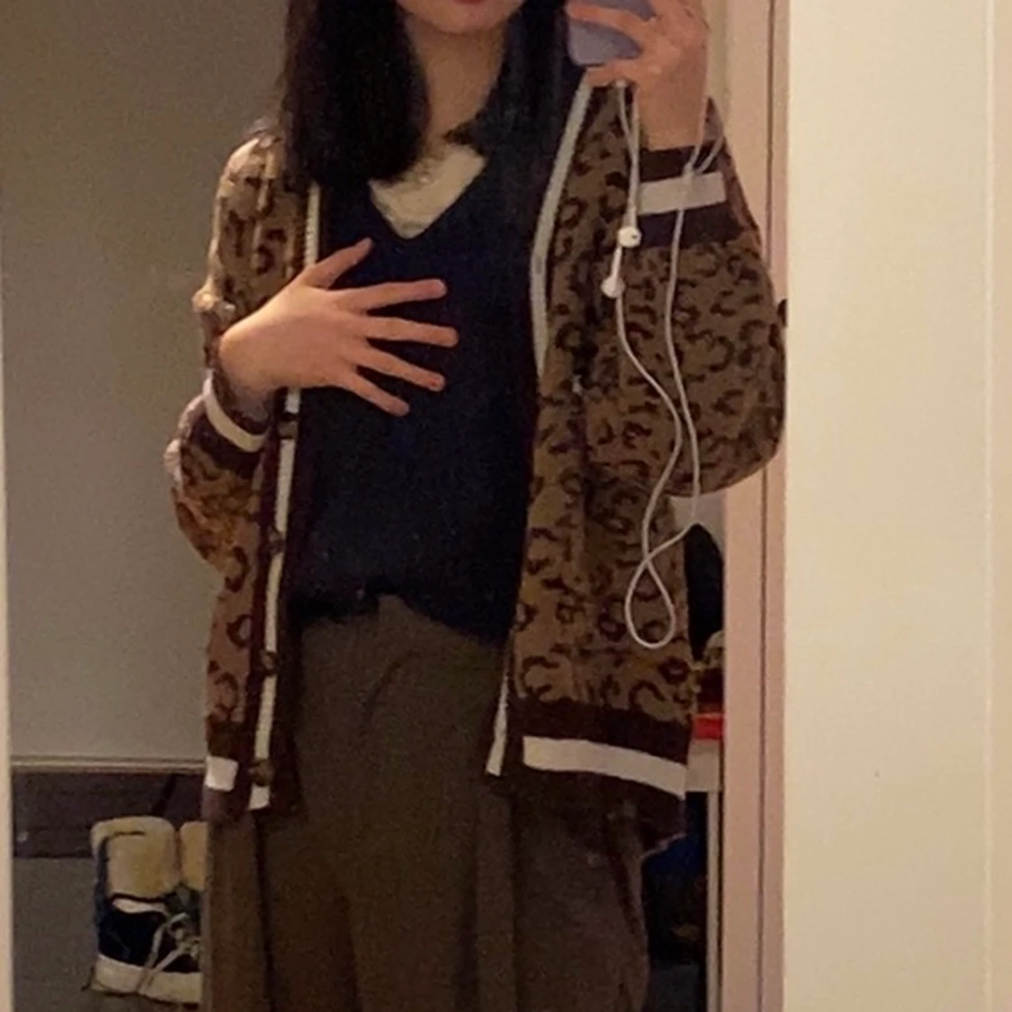 Leopardmönstrad kofta - 91