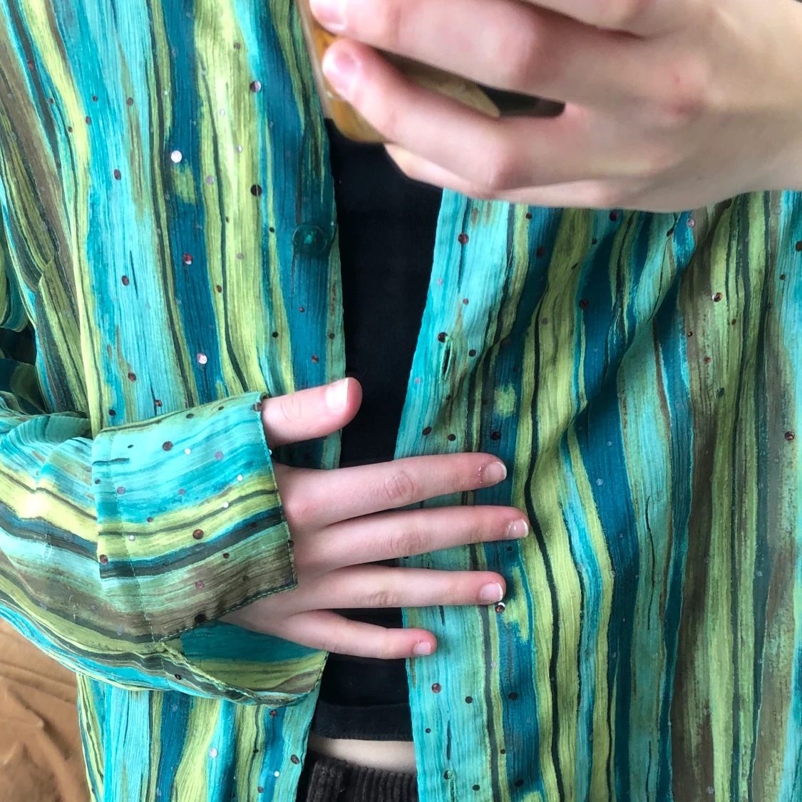 Skjorta med paljetter - 90