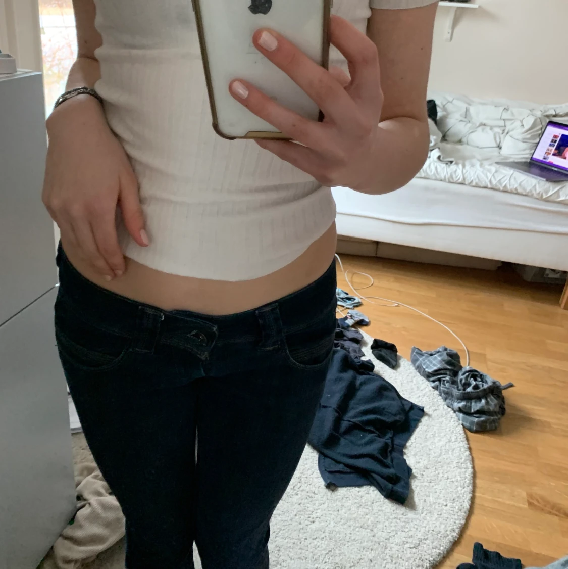 Lågmidjade jeans