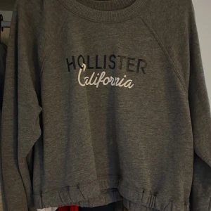 hollister - en grå hollister tröja med resårband längst ner! Är som en magtröja men jag har haft en som en oversize tröja 