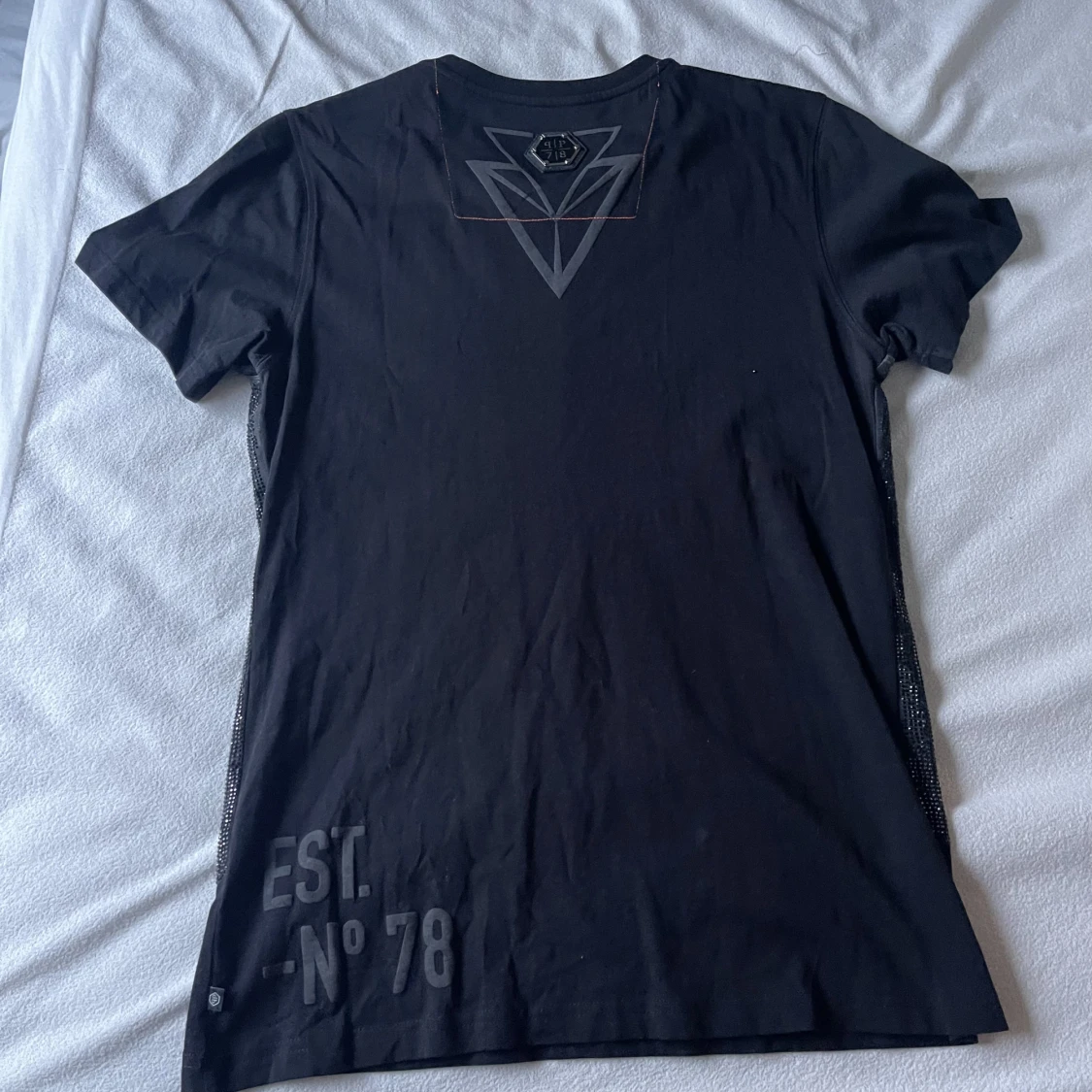 Svart Philipp Plein T-shirt med strass - 91