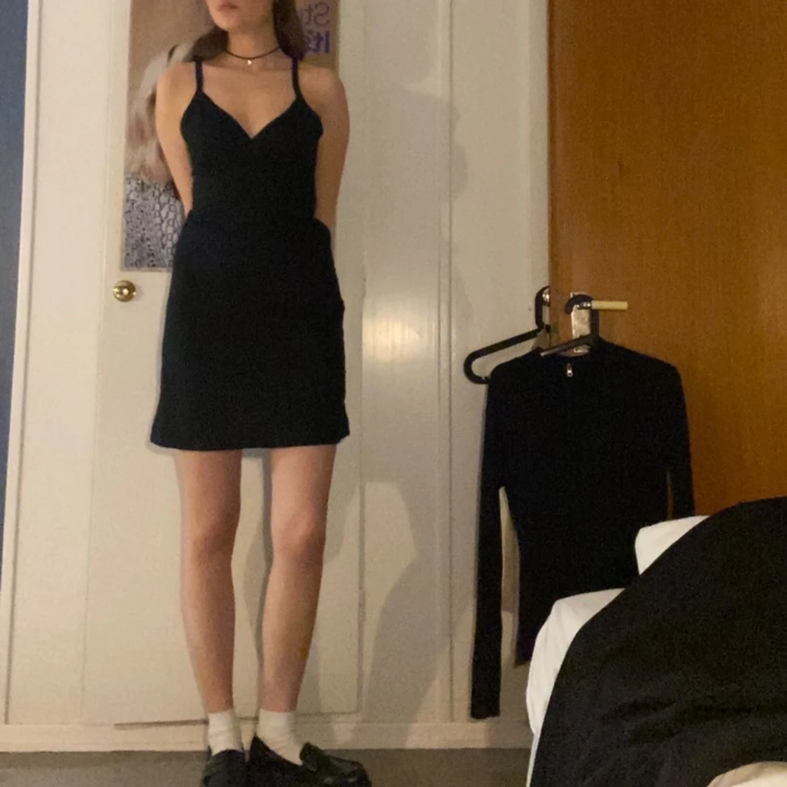 Svart klänning i linnetyg