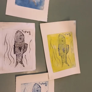 Fisk Tryck mini - Har tryck dom har bilderna själv o säljer för en billig peng ingen är den andra lik